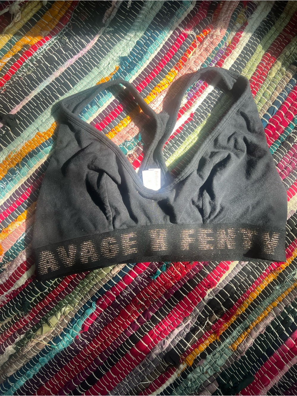 Savage X Fenty Black Bralette with Logo Band